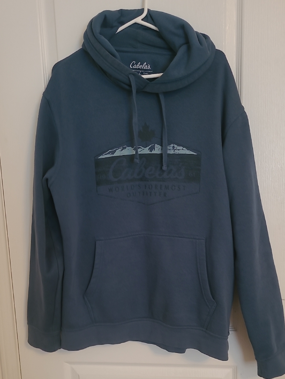 Cabela's Slate Blue Hooded Pullover with Front Pocket